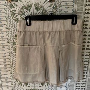 tan Free People mini skirt